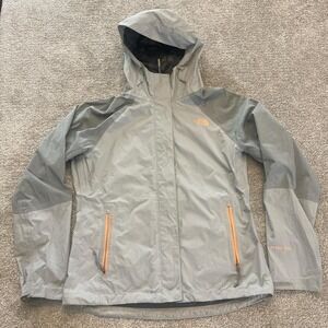 The North Face HyVent 2.5L Jacket Women's Size Medium Gray With Peach Logo